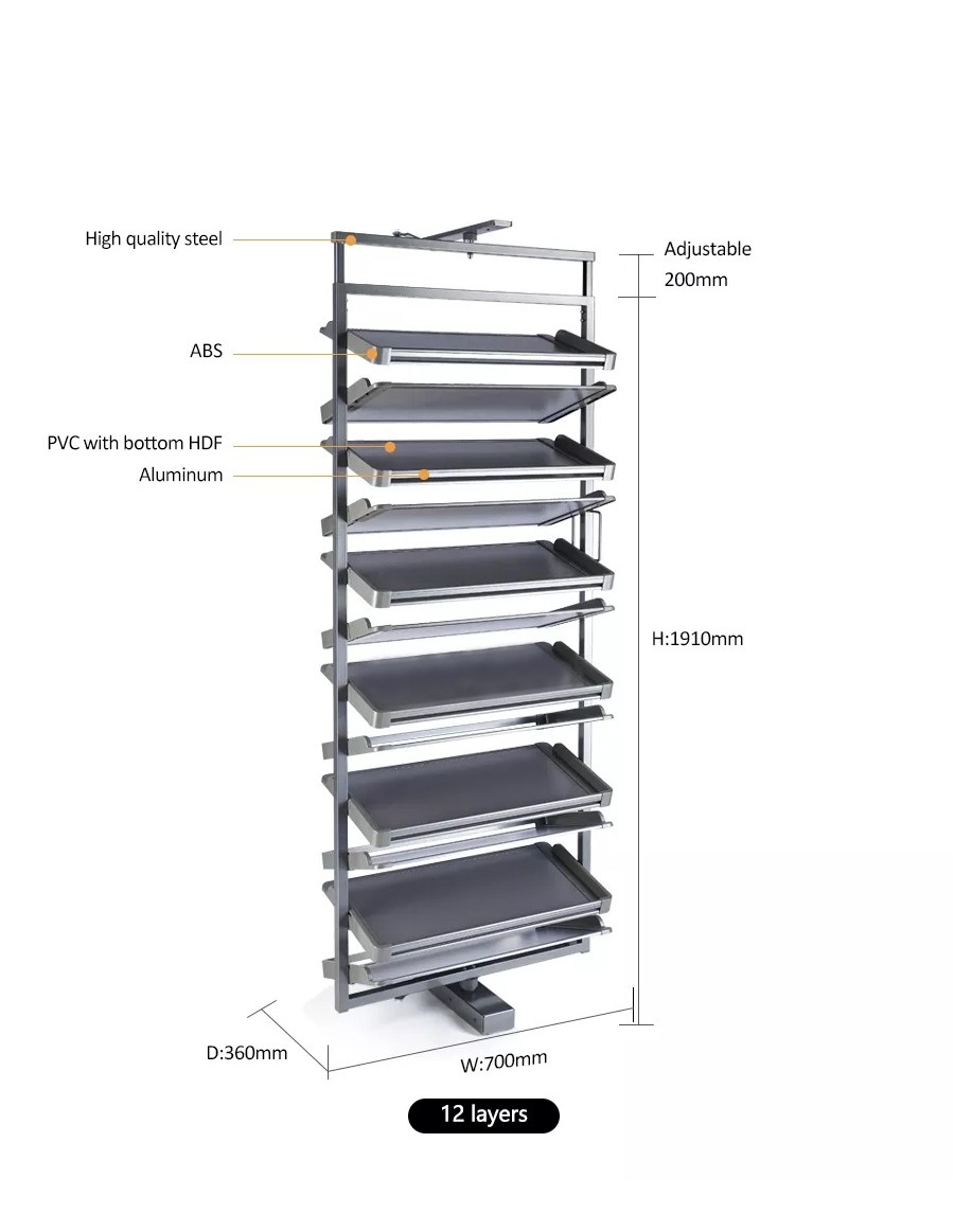 360 REVOLVING SHOE DISPLAY - 12 LAYERS