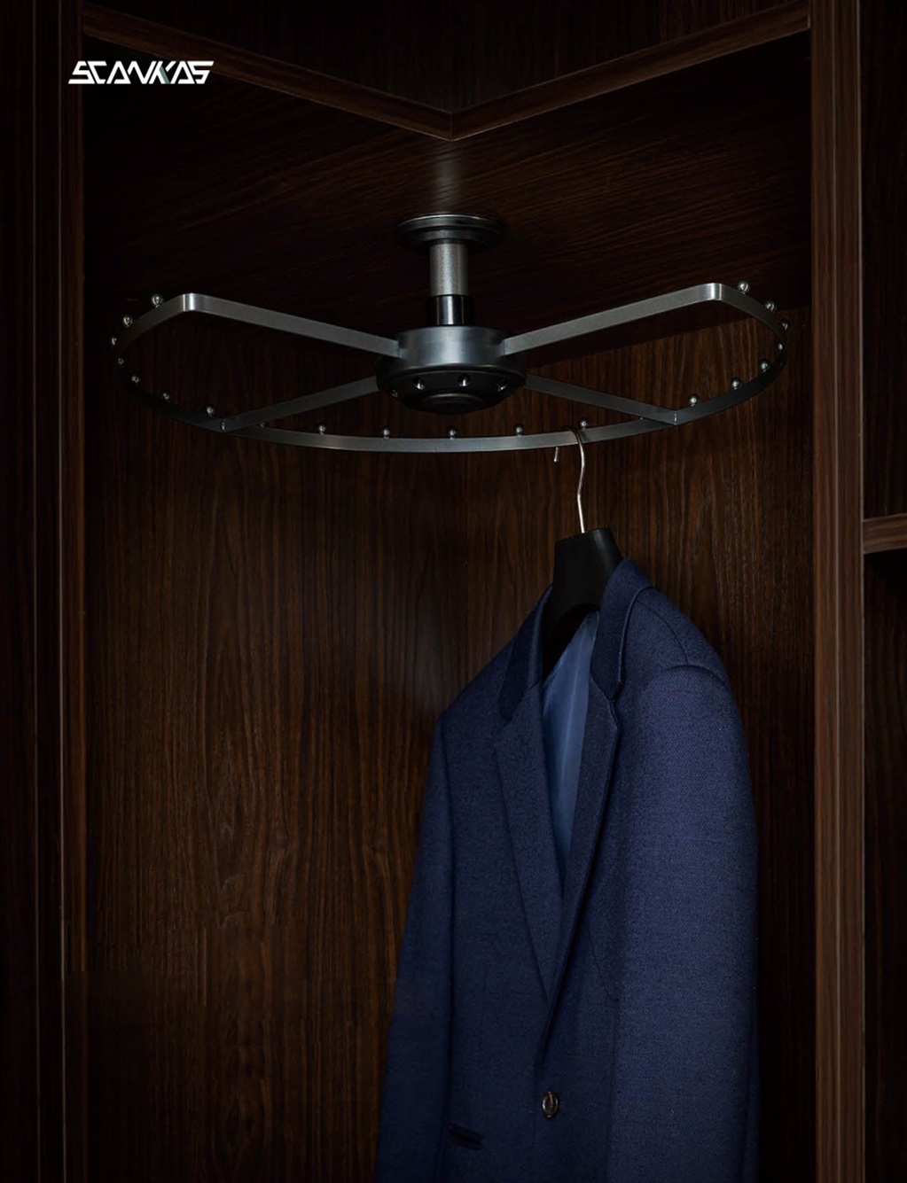 TOP MOUNTED CIRCULAR CLOTHES RACK