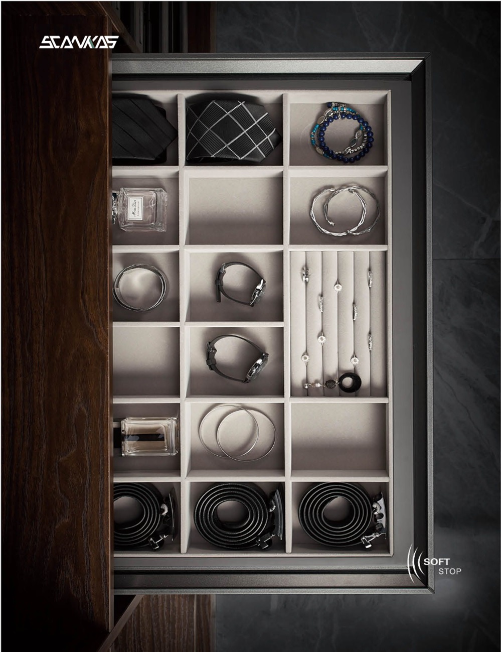 FABRIC SECTIONED STORAGE BOX