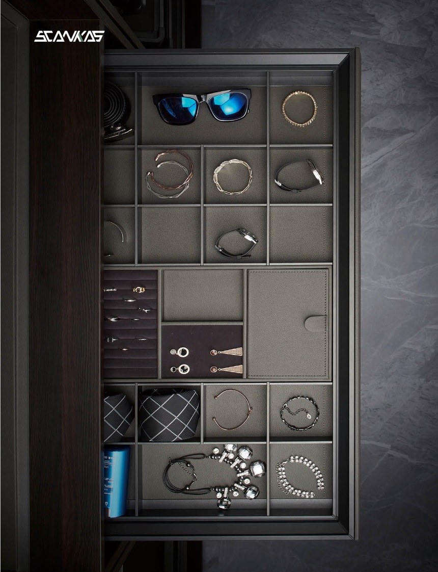 FAUX LEATHER SECTIONED STORAGE BOX
